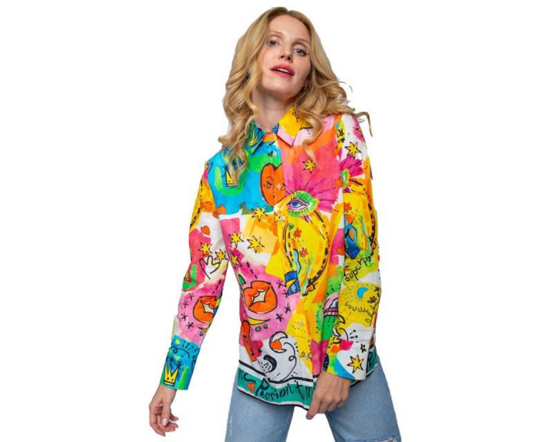 Emily Van Den Bergh Hemdbluse multi comic von Emily Van Den Bergh