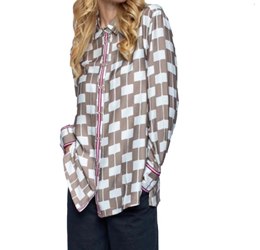Emily Van Den Bergh Langarmbluse white taupe geometri Emily Van Den Bergh Langarmbluse white taupe geometri von Emily Van Den Bergh