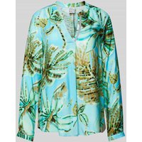 Emily Van den Bergh Bluse mit Allover-Muster in Ocean, Größe 36 von Emily Van den Bergh