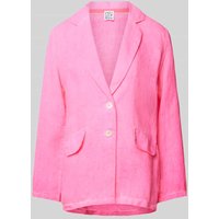 Emily Van den Bergh Leinenblazer mit Pattentaschen in Neon Pink, Größe 38 von Emily Van den Bergh