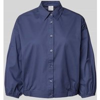 Emily Van den Bergh Relaxed Fit Hemdbluse mit elastischen Abschlüssen in Marine, Größe 38 von Emily Van den Bergh
