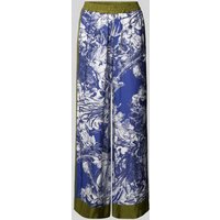Emily Van den Bergh Wide Leg Stoffhose mit elastischem Bund in Blau, Größe 42 von Emily Van den Bergh