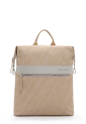 Emily & Noah Rucksack E&N Bonnie 64346 Damen Rucksäcke Material Mix taupe 900 von Emily & Noah