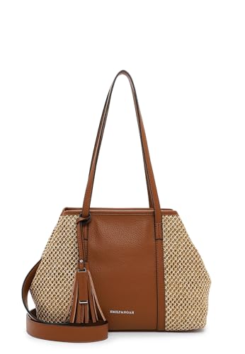 Emily & Noah Shopper E&N Babette 64282 Damen Handtaschen Material Mix cognac 700 von Emily & Noah