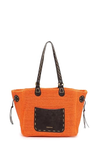 Emily & Noah Shopper E&N Birgit 64514 Damen Handtaschen Material Mix orange 610 von Emily & Noah