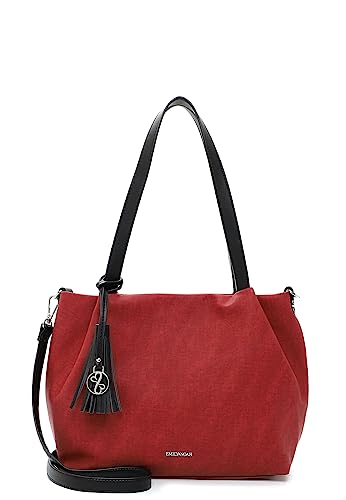 Emily & Noah Shopper E&N Elke 62791 Damen Handtaschen Uni red black 601 von Emily & Noah