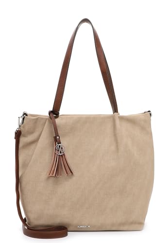 Emily & Noah Shopper E&N Elke 62792 Damen Handtaschen Uni taupe cognac 907 von Emily & Noah