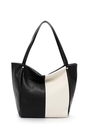 Emily & Noah Shopper E&N Lyon RUE 09 1273 Damen Handtaschen Mehrfarbig black/beige 104 von Emily & Noah