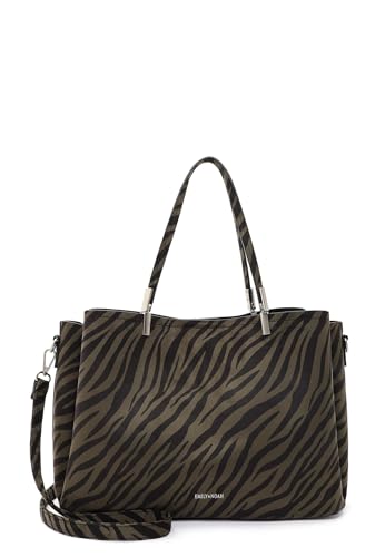 Emily & Noah Shopper Imke 63441 Damen Handtaschen Animal oliv/black 961 von Emily & Noah