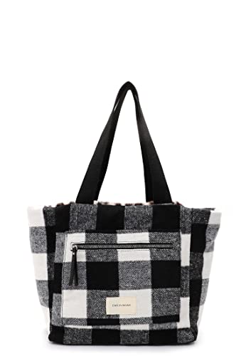 Emily & Noah Shopper Ingeborg 63481 Damen Handtaschen Karo black 100 von Emily & Noah