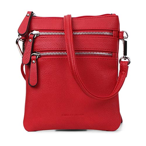 Emily & Noah Umhängetasche E&N Emma 60392 Damen Handtaschen Uni red 600D von Emily & Noah