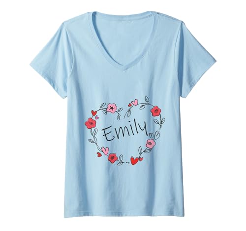 Damen Emily T-Shirt mit V-Ausschnitt Damen Emily T-Shirt mit V-Ausschnitt von Emily van den Bergh