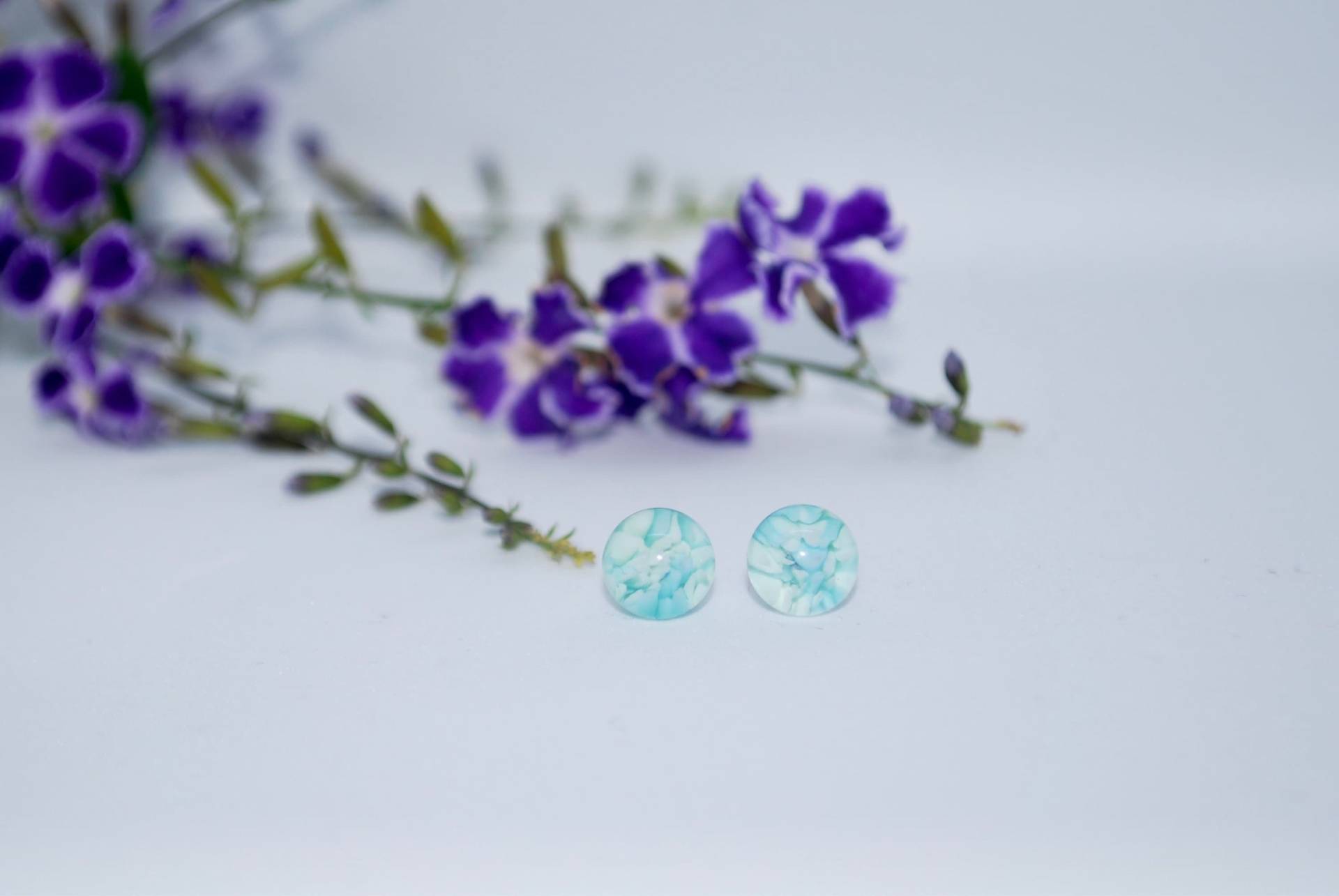 Fairy Dust Handgefertigte Lampwork Glas Ohrstecker von EmilyJeanDesign