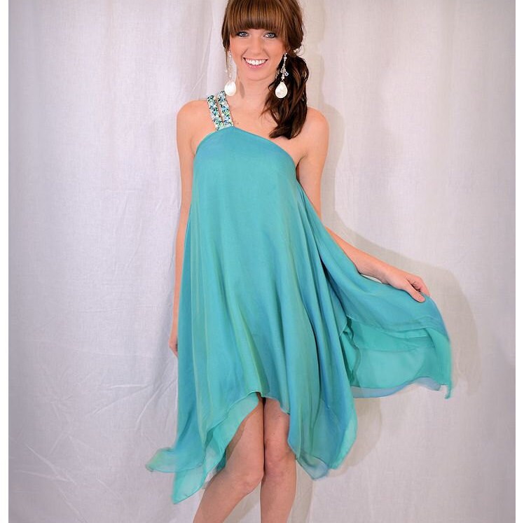 Zauberhafte Seide Mondstein Kleid - Türkis/Aqua Göttin, Fee Oder Hochzeit Zauberhafte Seide Mondstein Kleid - Türkis/Aqua Göttin, Fee Oder Hochzeit von EmilyKramerDesigns