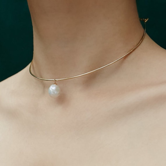 Perlenkette, Perle Halsband, Barocke Halskette, Silber Hochzeit Halskette Perlenkette, Perle Halsband, Barocke Halskette, Silber Hochzeit Halskette von EmilyandElena