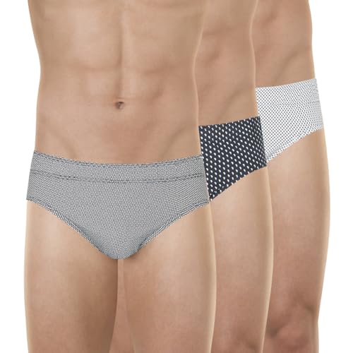 Eminence- 3er-Set Herren-Slips mit niedriger Taille- 100% gekämmter Baumwolljersey- gefütterte Vorderseiten- Oeko-TEX Standard 100-Label- hervorragender Halt, toller Komfort von Eminence