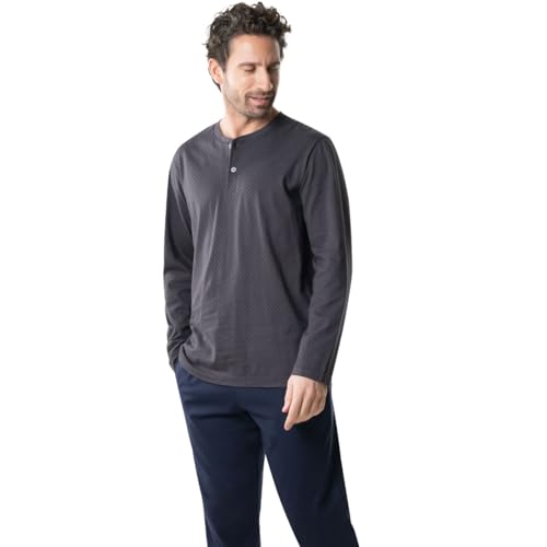 Eminence Herren Coton Bio Pyjamaset, Schwarz und Weiß, Unterseite schwarz, S Eminence Herren Coton Bio Pyjamaset, Schwarz und Weiß, Unterseite schwarz, S von Eminence