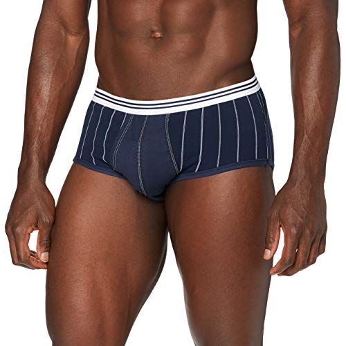 Eminence Herren Reine Baumwolle, hohe Taille, offen Unterhose, blau, L von Eminence