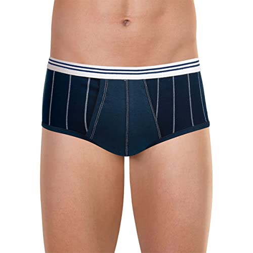 Eminence Herren Reine Baumwolle, hohe Taille, offen Unterhose, blau, L von Eminence