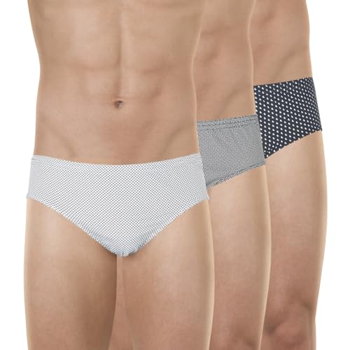 Eminence- Modische Herren-Slips mit hoher Taille im 3er-Pack- optimaler Komfort, hochwertige Baumwolle, elastischer Bund, Elegante Muster- Oeko-TEX Standard 100-Label von Eminence