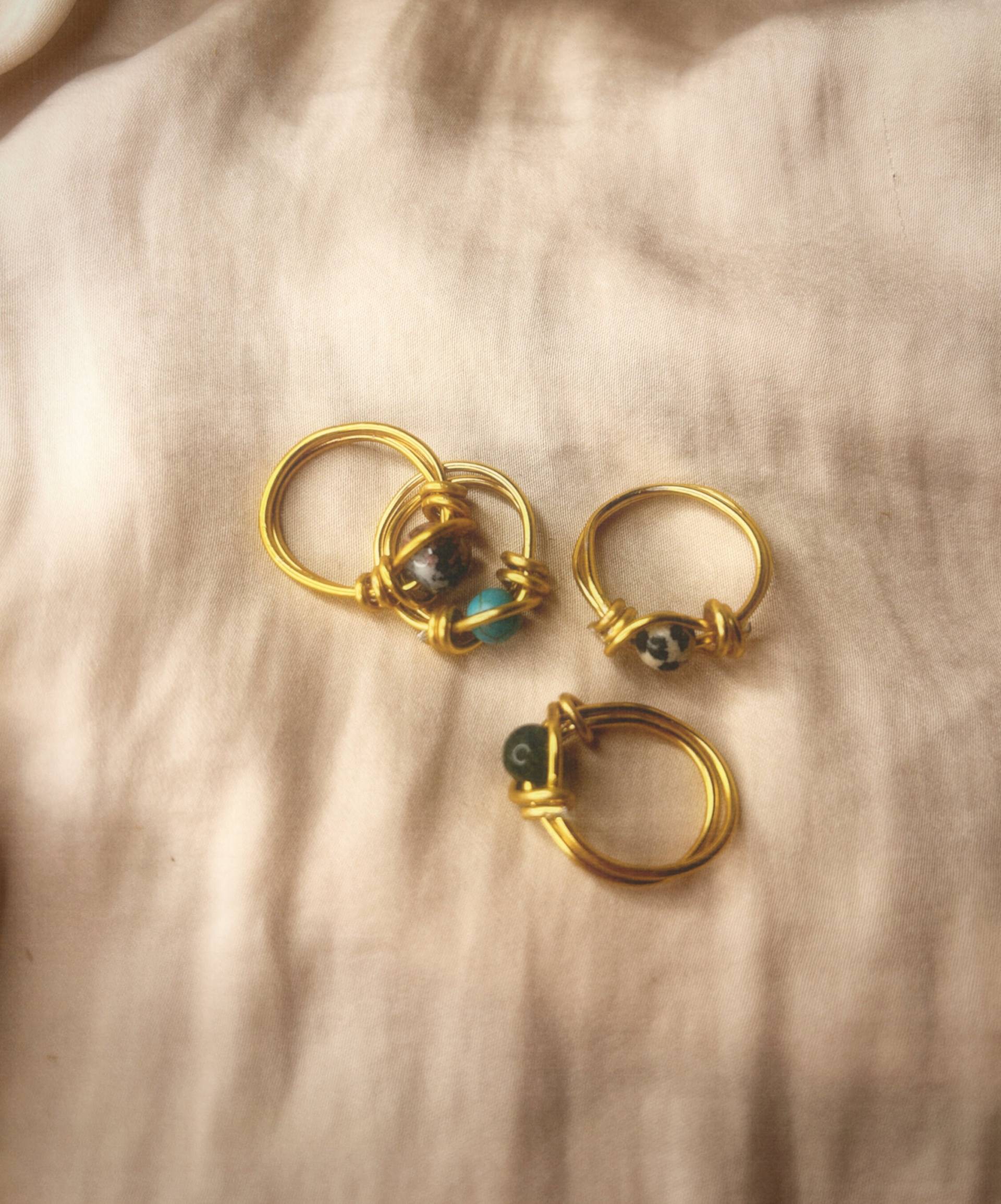 Traumring/Gestalte Dein Ring Selbst Goldener Mit Perle Perlenring Boho-Ring Drahtring Traumring/Gestalte Dein Ring Selbst Goldener Mit Perle Perlenring Boho-Ring Drahtring von EmisGoldstuecke