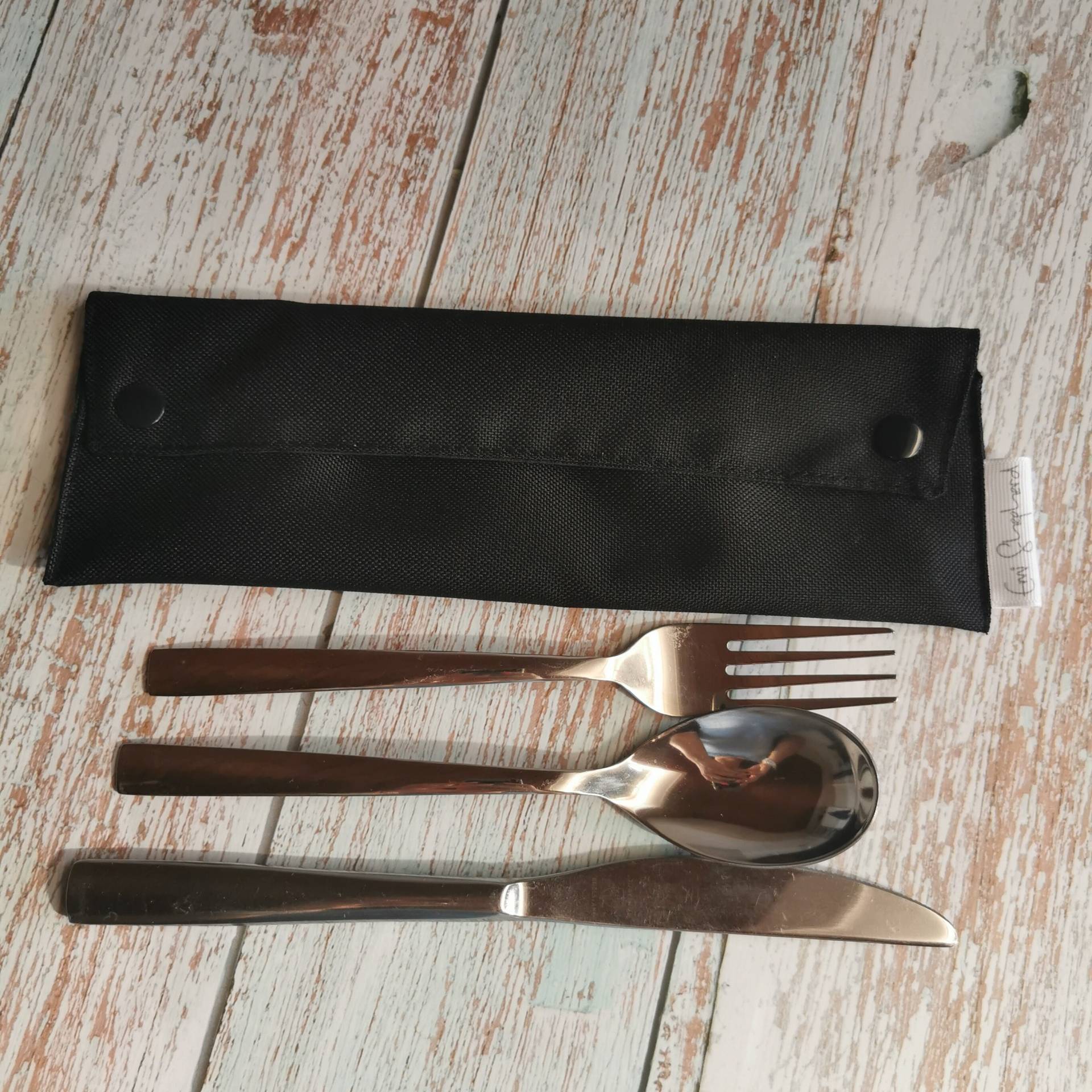 Black Travel Cutlery Case For Man, Lunch Kit Black Travel Cutlery Case For Man, Lunch Kit von Emishepherd