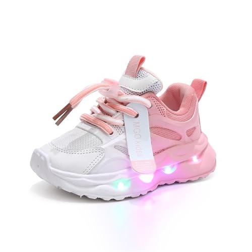 Emisünde Leuchtschuhe mädchen und jungen 1-6 jahre, led schuhe kinder mit blinkschuhe mädchen, atmungsaktive und leichte kinderschuhe mit licht frühling und herbst(Blau,24 EU) von Emisünde