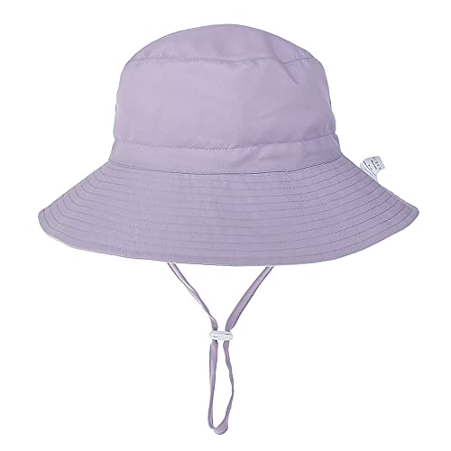 Emlivi Unisex Baby Sonnenhut Kleinkinder Kappe Mütze Fischerhut Strandhut Kinder Stern Hüte Für Mädchen Jungen Sommerhut UV Schutz UPF 50+, (Lila 8 Monate - 3 Jahre) von Emlivi