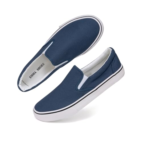 Low-Top Slip Ons Damen Fashion Sneakers Casual Canvas Sneakers für Frauen Bequeme Wohnungen Atmungsaktive Gepolsterte Innensohle Slip on Sneakers Frauen Low Slip on Schuhe, Marineblau, 39 EU Low-Top Slip Ons Damen Fashion Sneakers Casual Canvas Sneakers für Frauen Bequeme Wohnungen Atmungsaktive Gepolsterte Innensohle Slip on Sneakers Frauen Low Slip on Schuhe, Marineblau, 39 EU von Emma Shoes