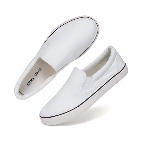 Low-Top Slip Ons Damen Fashion Sneakers Casual Canvas Sneakers für Frauen Bequeme Wohnungen Atmungsaktive Gepolsterte Innensohle Slip on Sneakers Frauen Low Slip on Schuhe, Weiss/opulenter Garten, 37 Low-Top Slip Ons Damen Fashion Sneakers Casual Canvas Sneakers für Frauen Bequeme Wohnungen Atmungsaktive Gepolsterte Innensohle Slip on Sneakers Frauen Low Slip on Schuhe, Weiss/opulenter Garten, 37 von Emma Shoes
