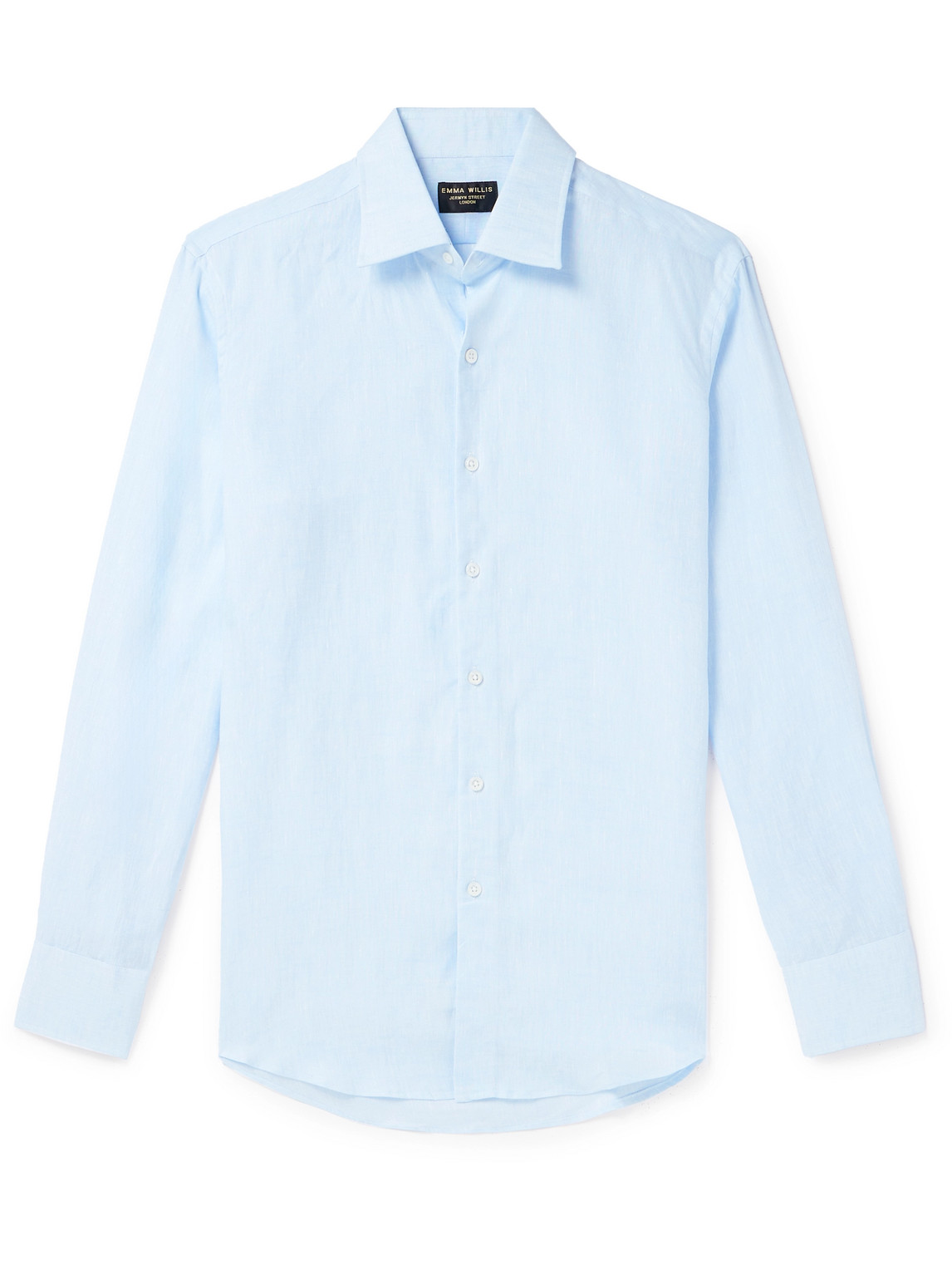 Emma Willis - Linen Shirt - Men - Blue - UK/US 16.5 von Emma Willis