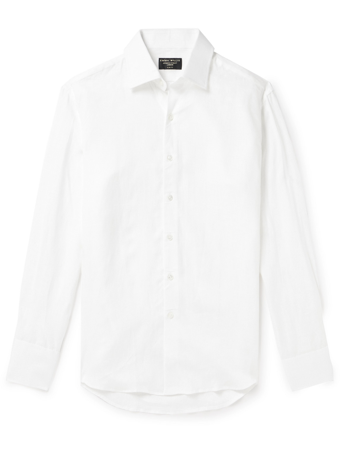 Emma Willis - Linen Shirt - Men - White - UK/US 15.5 von Emma Willis