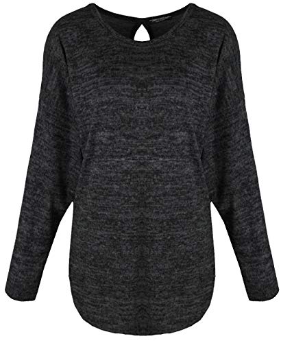 Emma & Giovanni - Pullover Mit offen zurück - Damen (Schwarz, M-L) von Emma & Giovanni