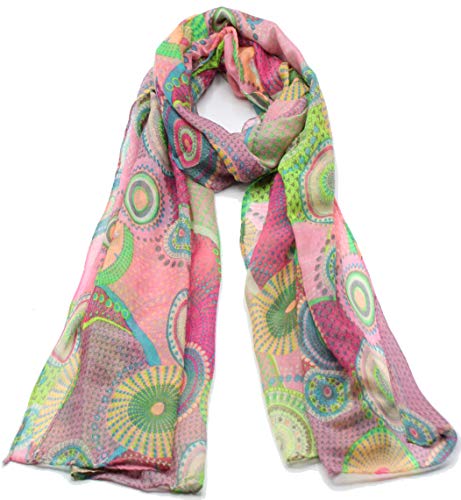 Emma & Giovanni - Schal Tücher Elegant Gedruckt 180cm*80cm - Damen (6-Fuchsia) von Emma & Giovanni