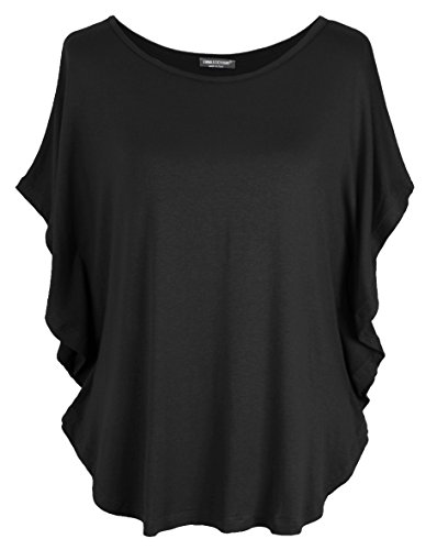 Emma & Giovanni - T-Shirt/Oberteile Kurzarm - Damen (Schwarz, L/XL) von Emma & Giovanni