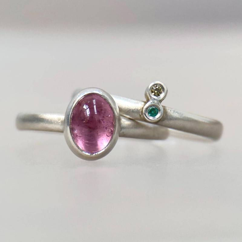 Edelstein Ring Stapel - Pinker Turmalin, Smaragd & Gelber Saphir Modernes Set Größe M Edelstein Ring Stapel - Pinker Turmalin, Smaragd & Gelber Saphir Modernes Set Größe M von EmmaElizabethWatson