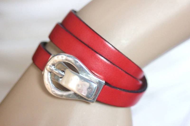 Multi-Turn-Ledermanschettenriemen Magnetverschluss Gürtelschnalle von EmmaFashionStyle