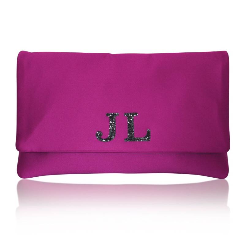 Satin Clutch Geldbörse Handtasche Mit Monogramm Personalisiert von EmmaGordonLondon