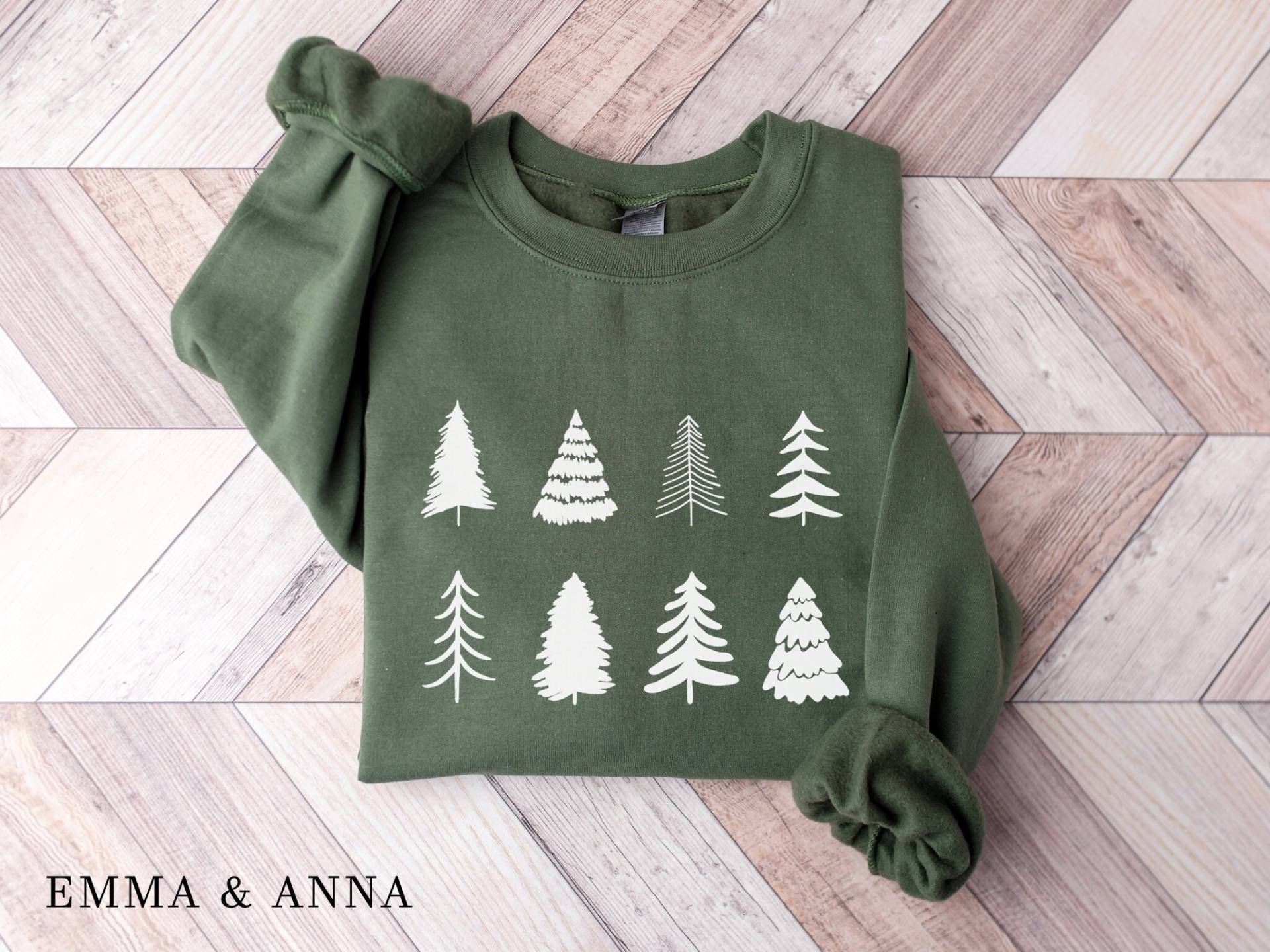 Weihnachtsshirt Für Frauen, Weihnachtsbaum Sweatshirt, Weihnachtsshirt, Winter Weihnachtspullover, Weihnachtspullover von EmmaandAnnaApparel