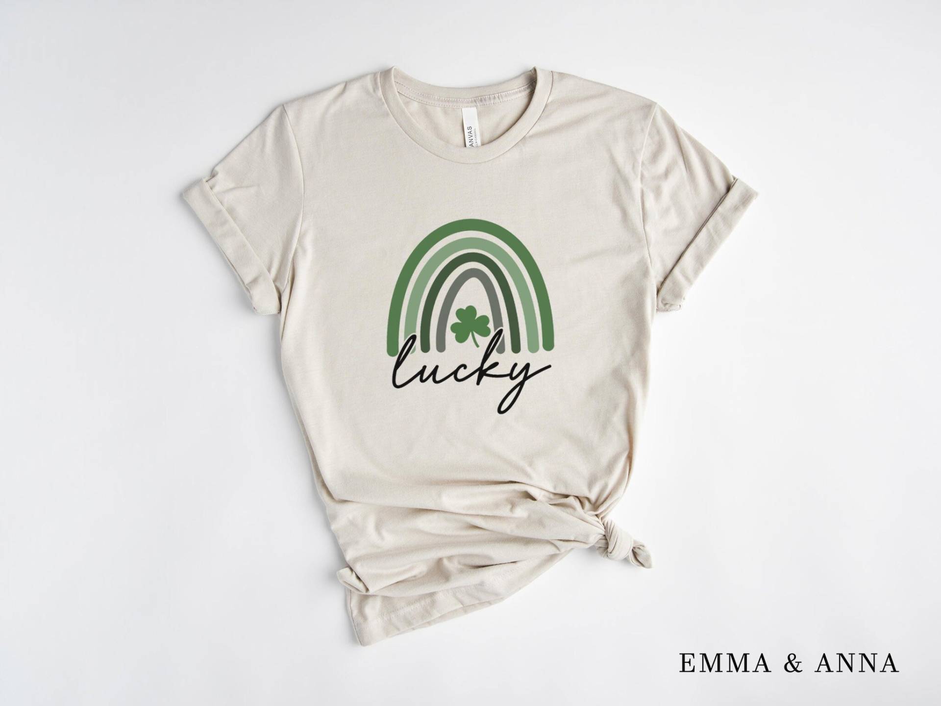 st Patricks Day Shirt Für Frauen, Kleeblatt Shirt, Glücksshirt, T-Shirt, Irish Klee von EmmaandAnnaApparel