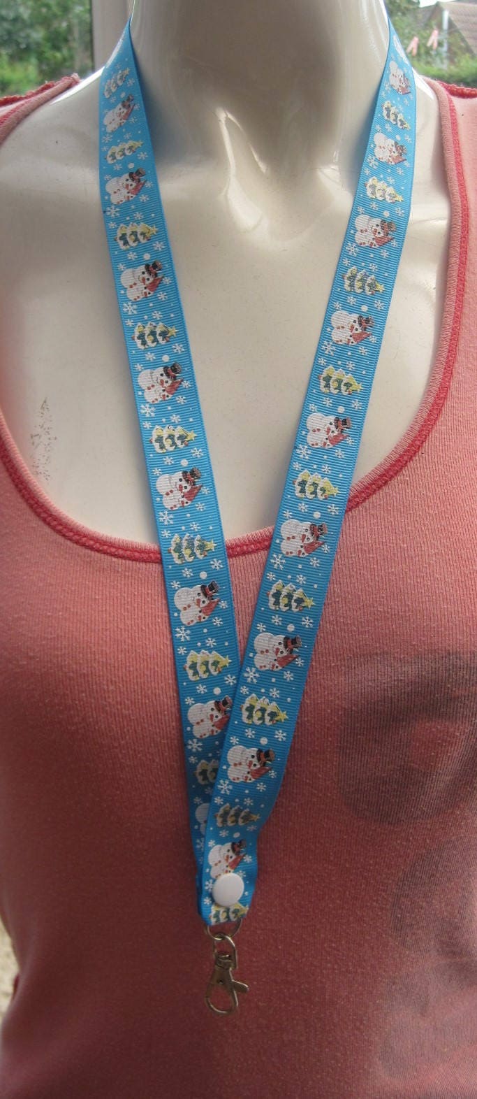 Weihnachten Schneemann Schlüssel, Pfeife, Id-Abzeichen Schlüsselanhänger Schule Geschenk Grosgrain Band von Emmabeescrafts