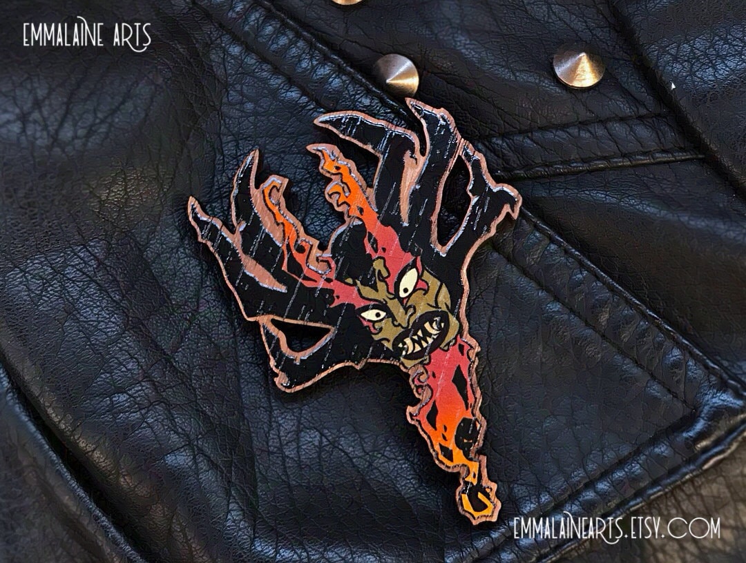 Shogun Of Sorrow Holz Pin | Samurai Cartoon Revers Hut Rucksack Lanyard Jack Abzeichen Bösewicht Aku Nostalgie Shogun Of Sorrow Holz Pin | Samurai Cartoon Revers Hut Rucksack Lanyard Jack Abzeichen Bösewicht Aku Nostalgie von EmmalaineArts