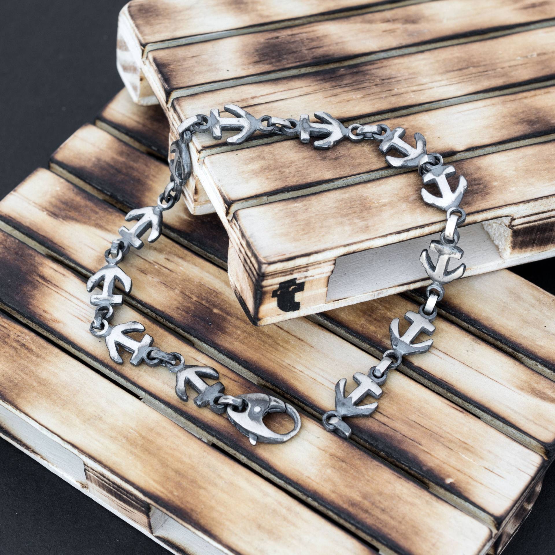 sterling Silber Kette Anker Armband Für Männer | Gothic Herren Nautik Geschenke Schmuck Ihn Einzigartiges Geschenk Papa von EmmanuelaForMen