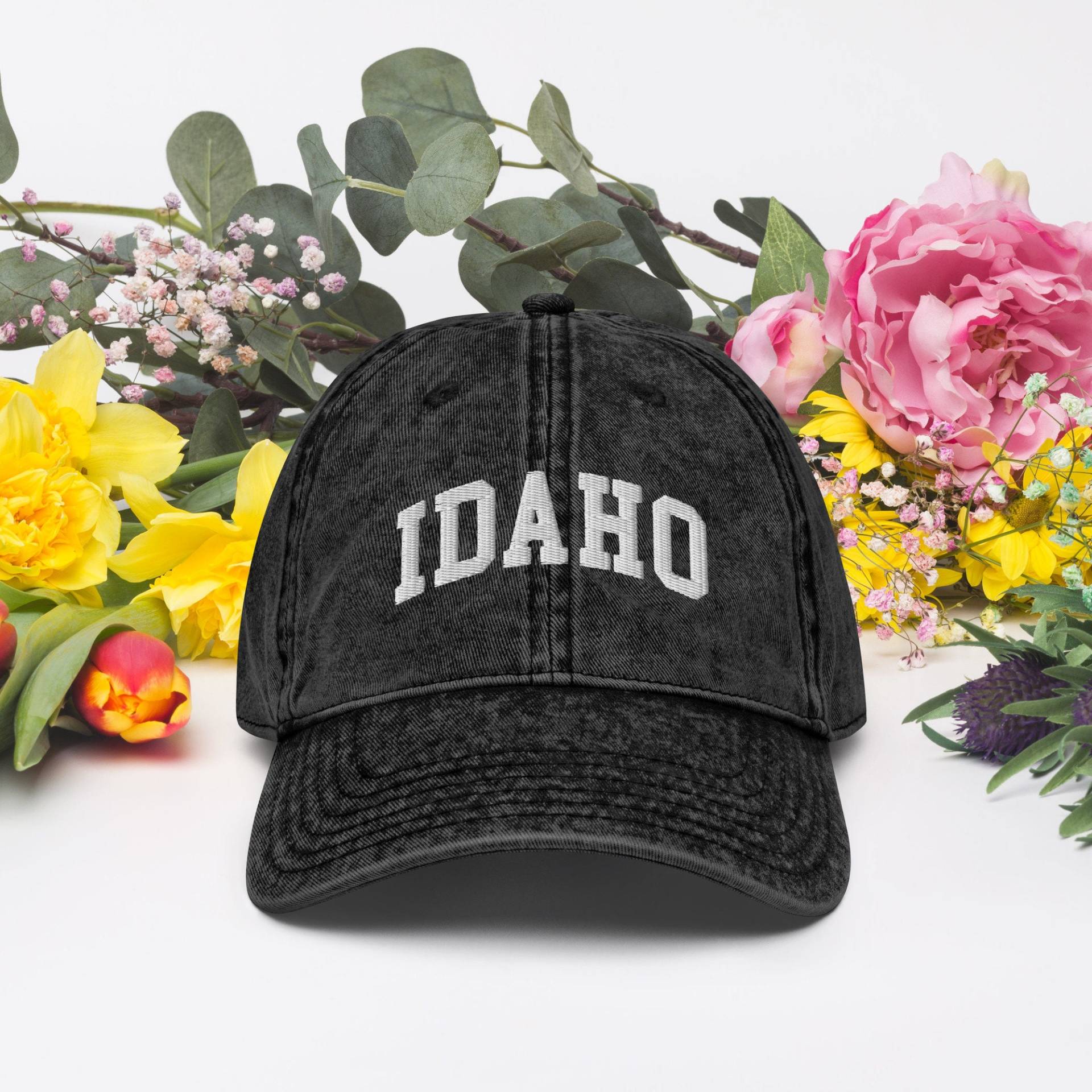 Idaho Papa Mütze | Idaho Benutzerdefinierte Personalisiertes Geschenk Bestickte Geschenke Süße Baseball Cap Jeanshut College von EmmarieDesignsCo