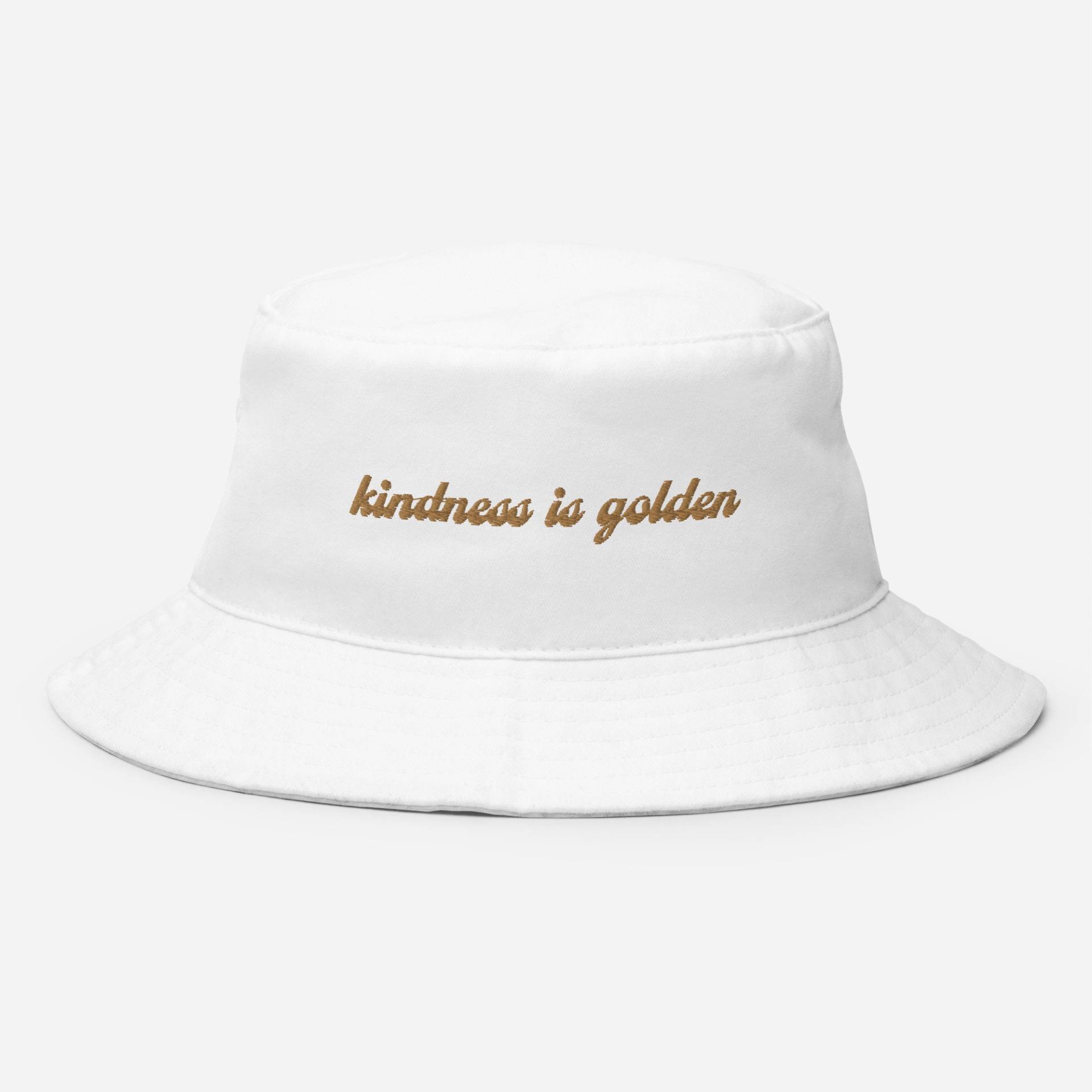 Kindness Is Golden Bucket Hat | Güte Zählt Eimerhut Süße Eimermütze Sommer Eimer Mütze Bestickte Be Kind von EmmarieDesignsCo