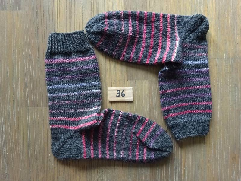 Handgestrickte Wollsocken Gr. 36 Stricksocken, Wintersocken Handgestrickte Wollsocken Gr. 36 Stricksocken, Wintersocken von EmmelotteHandmade