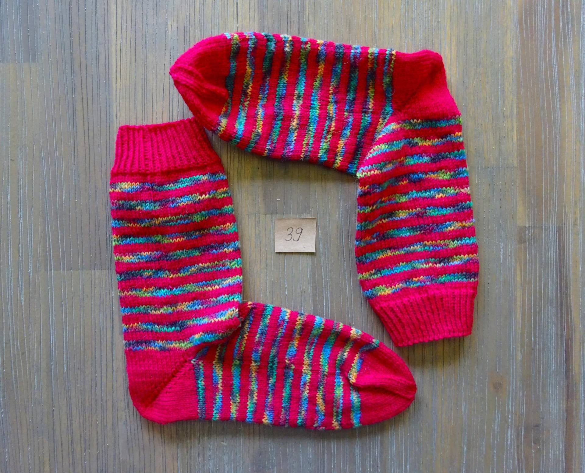 Handgestrickte Wollsocken Gr. 39 Stricksocken, Wintersocken Handgestrickte Wollsocken Gr. 39 Stricksocken, Wintersocken von EmmelotteHandmade