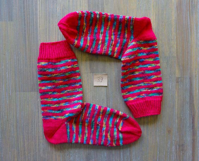 Handgestrickte Wollsocken Gr. 39 Stricksocken, Wintersocken Handgestrickte Wollsocken Gr. 39 Stricksocken, Wintersocken von EmmelotteHandmade