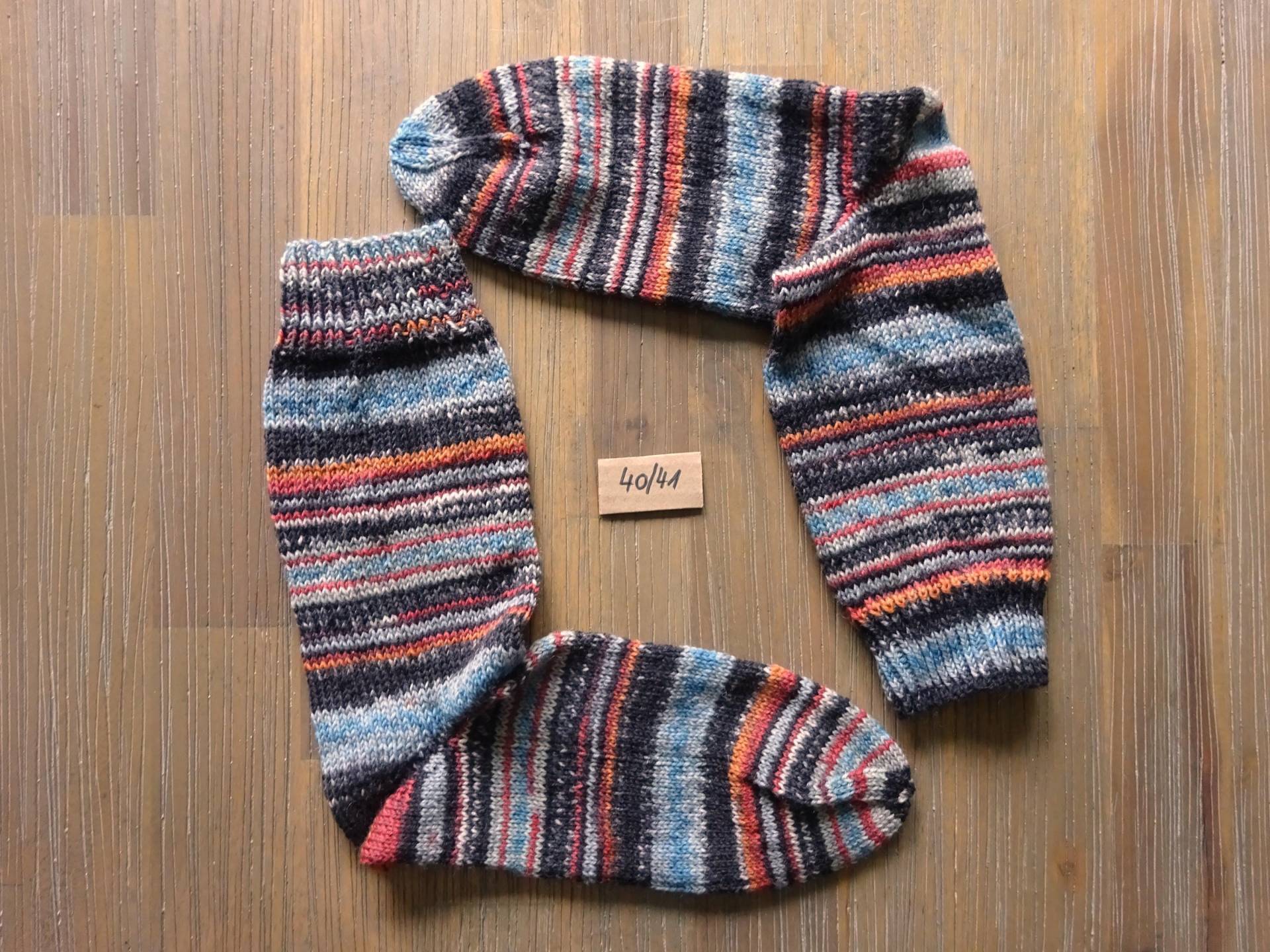 Handgestrickte Wollsocken Gr. 40/41 Stricksocken, Wintersocken Handgestrickte Wollsocken Gr. 40/41 Stricksocken, Wintersocken von EmmelotteHandmade