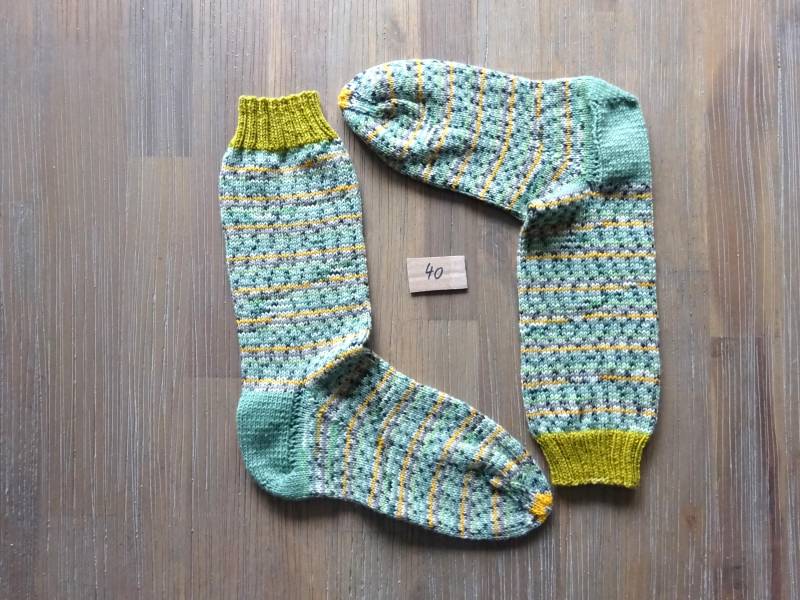 Handgestrickte Wollsocken Gr. 40 Stricksocken, Wintersocken, Lana Mia Merino von EmmelotteHandmade